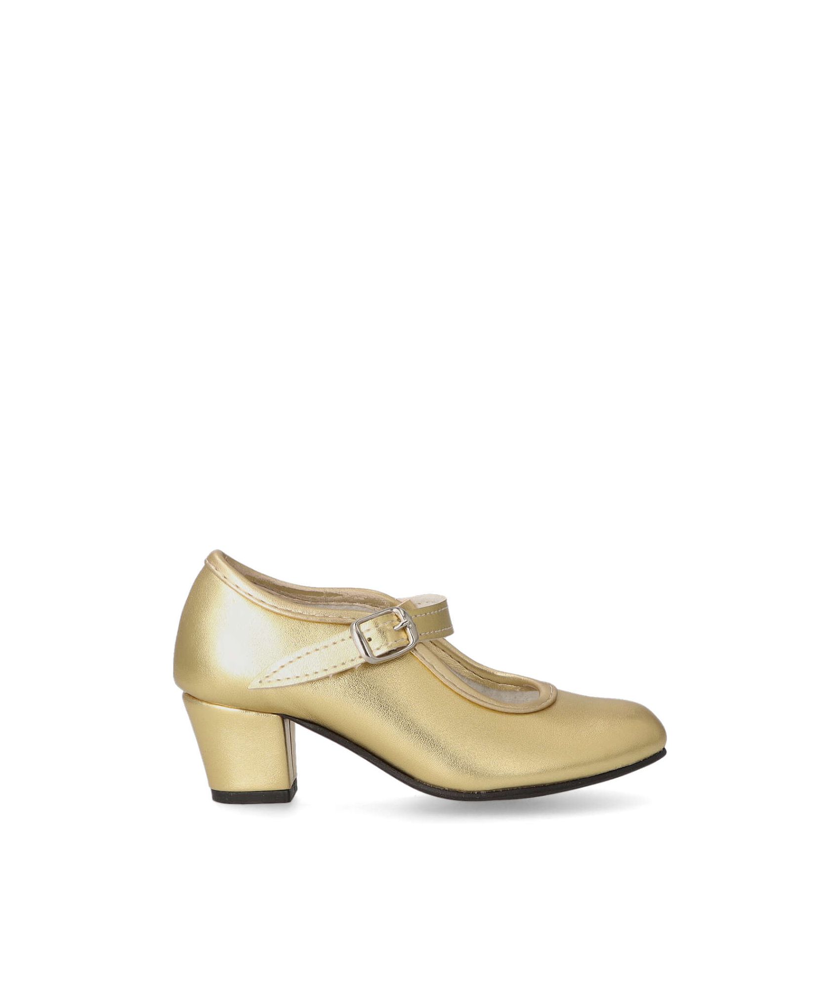 Zapato flamenco oro