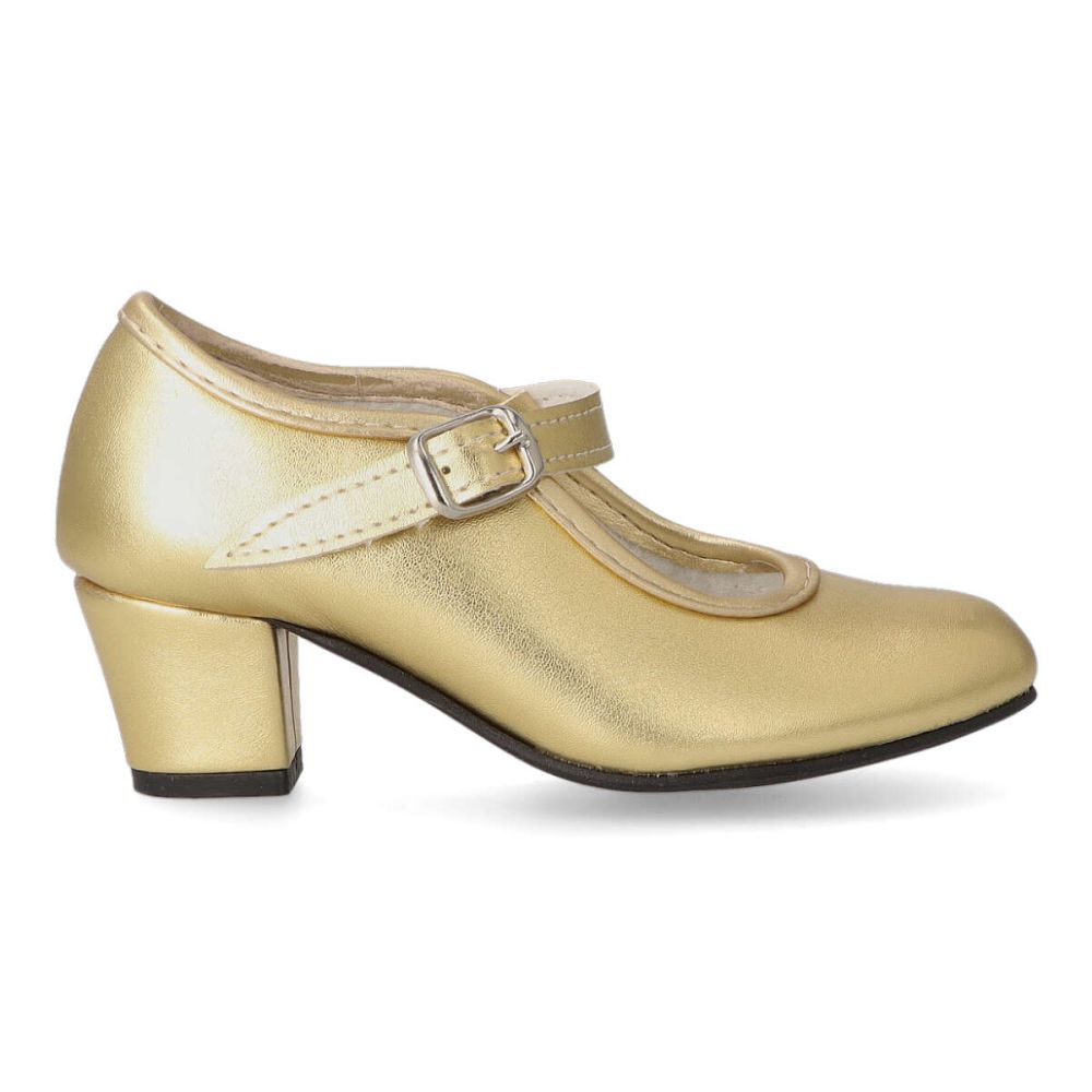 Zapato flamenco oro