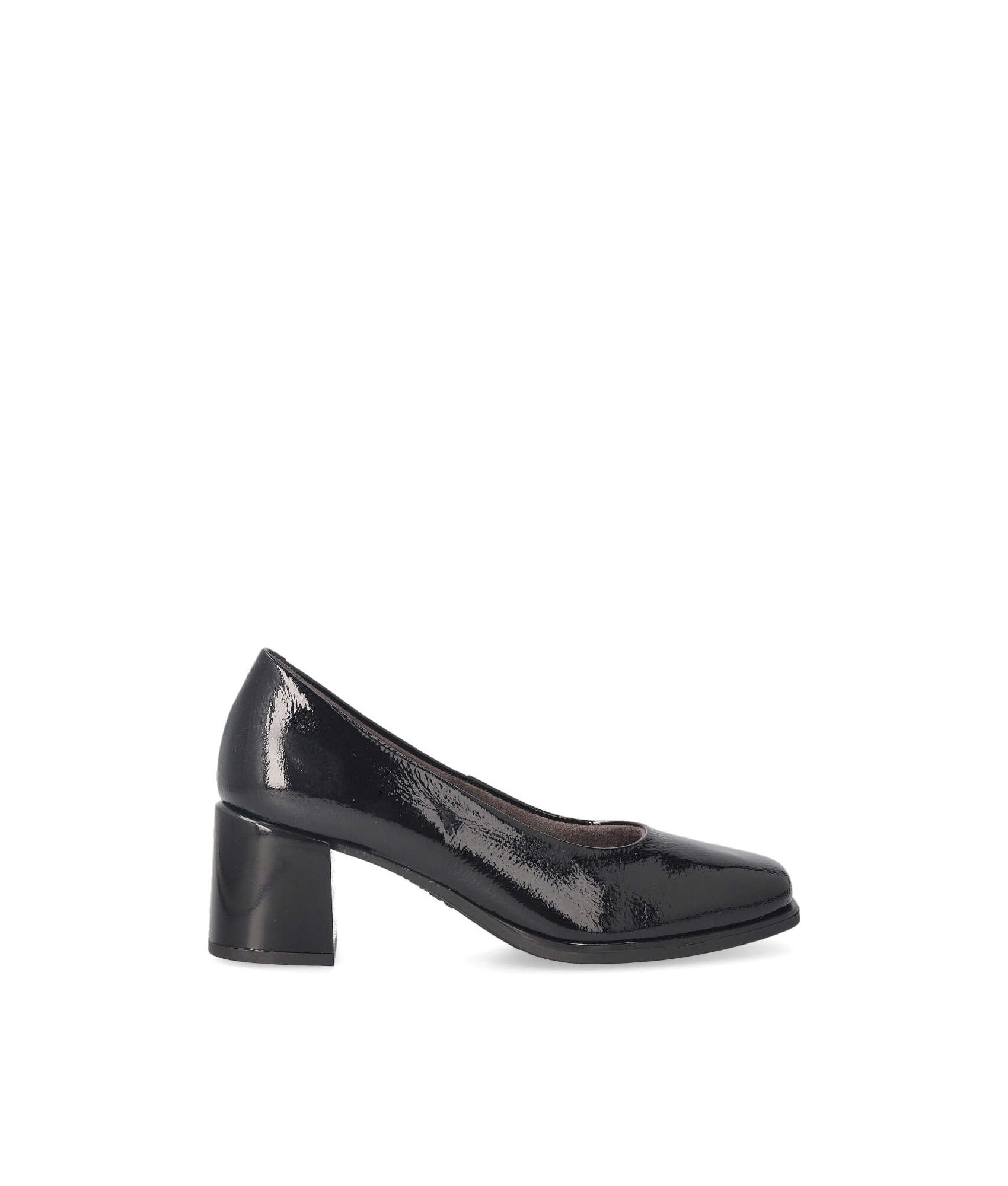 Zapato negro mujer online tacon ancho