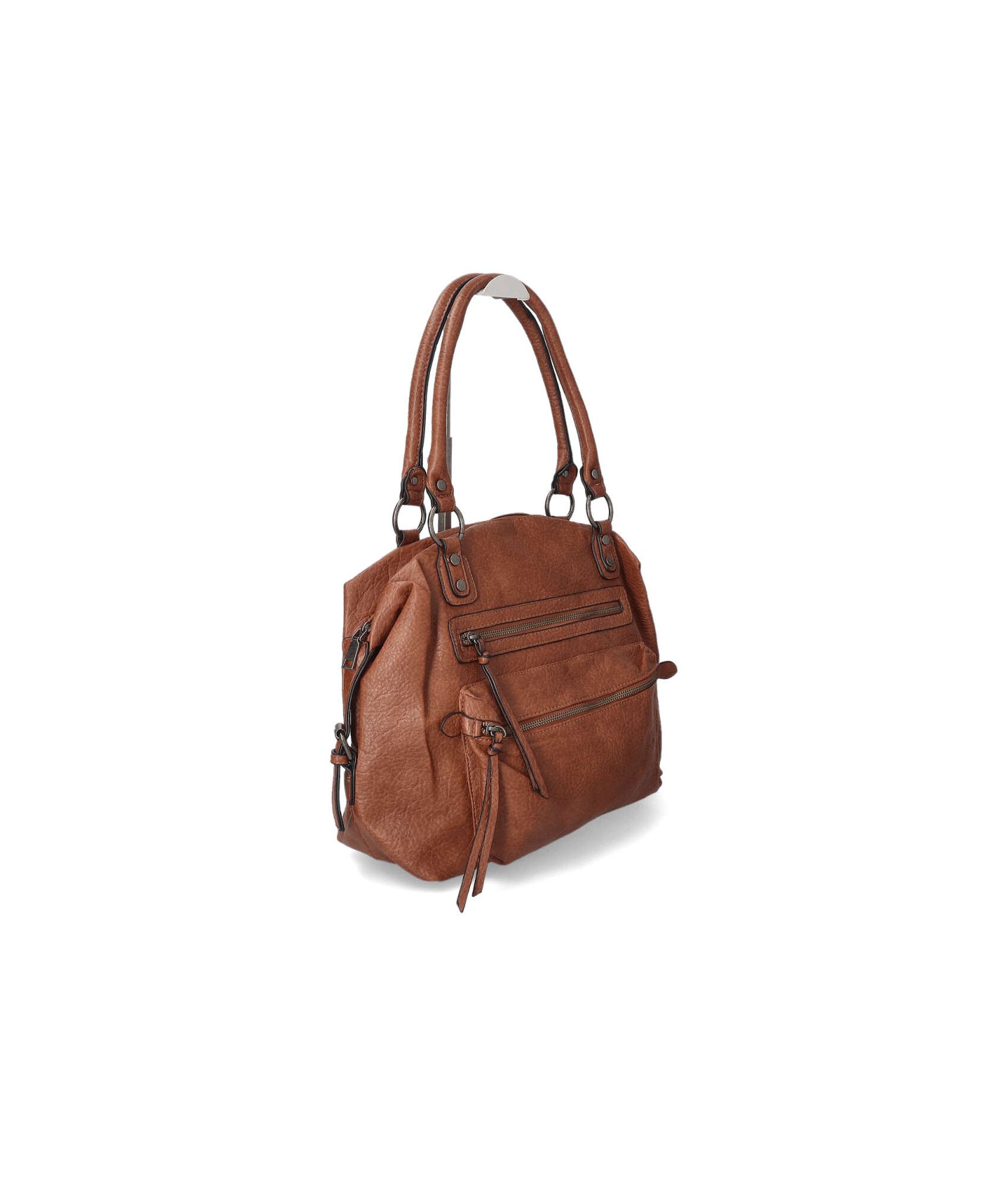 Bolso shopper piel marron con dos asas 【 Bolso Shopper Mujer 】